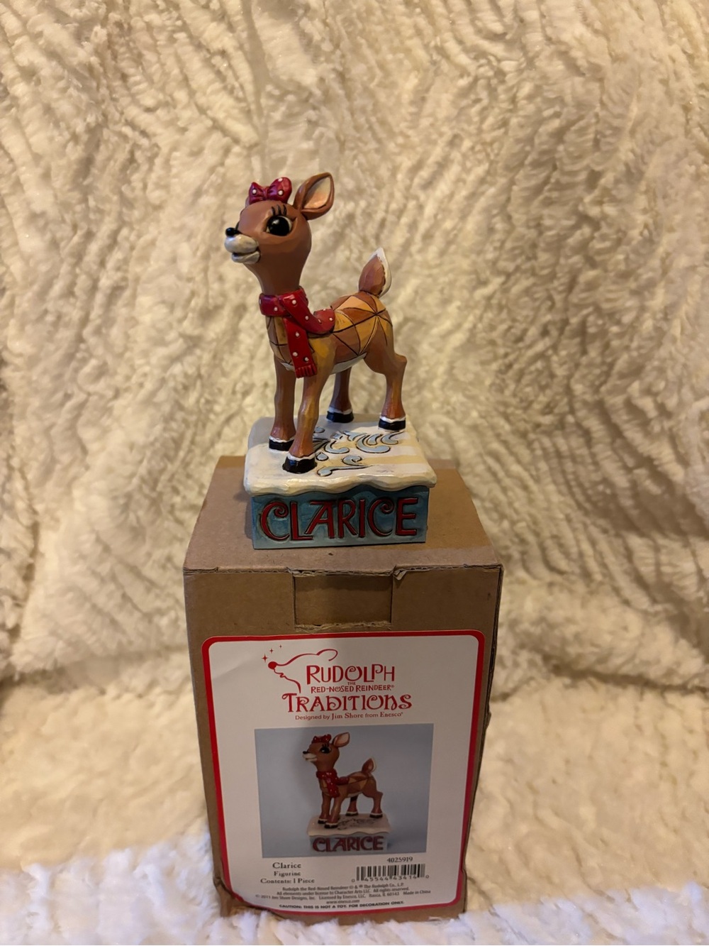 Jim Shore Rudolph the Red Nosed Reindeer Traditions Collection “Clarice”